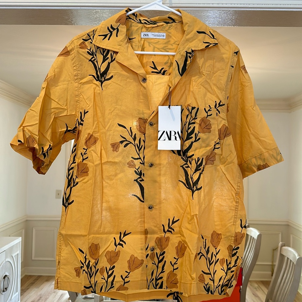 Men’s Zara Floral Button Down
